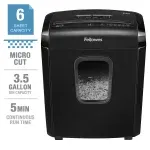 Fellowes Microshred 6M Micro-cut Shredder Color: Black