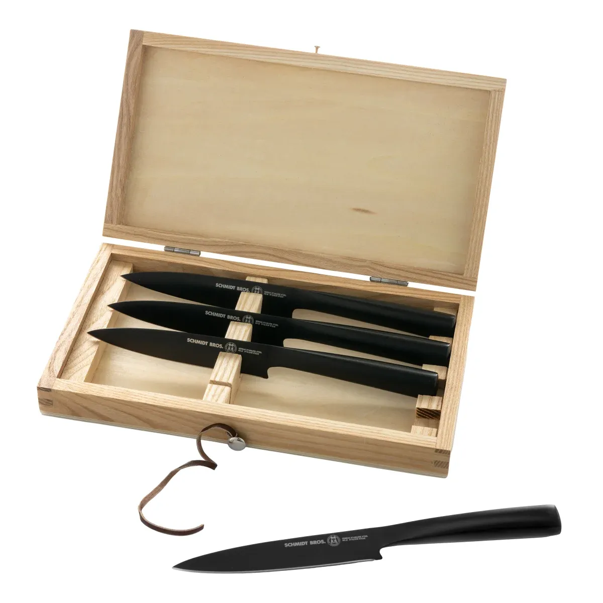 Schmidt Brothers Jet Black Steak Knives - 4-pieces