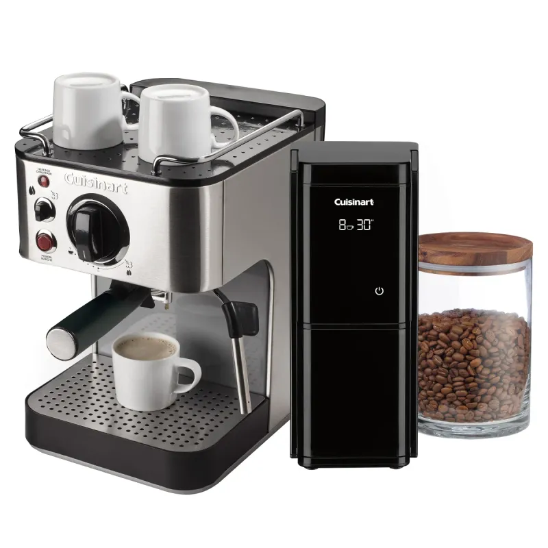 Cuisinart Stainless Steel Espresso Maker with Touch Screen Burr Mill Coffee Grinder