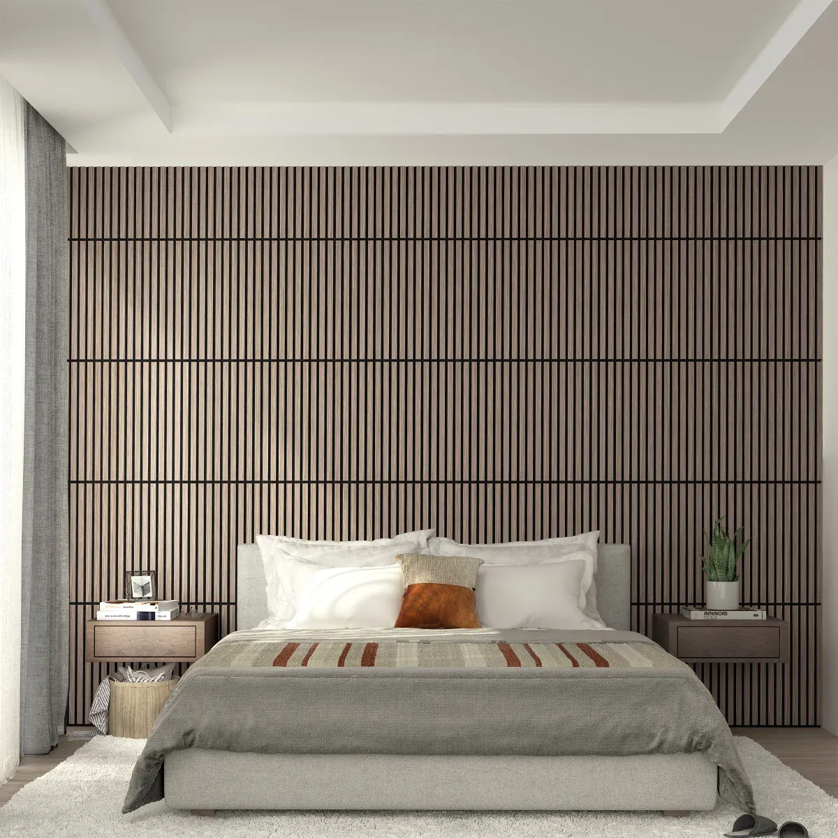 Artika - Sonolok Slatted Wall Panels Walnut 4 Panels - 15.5 sq. ft.