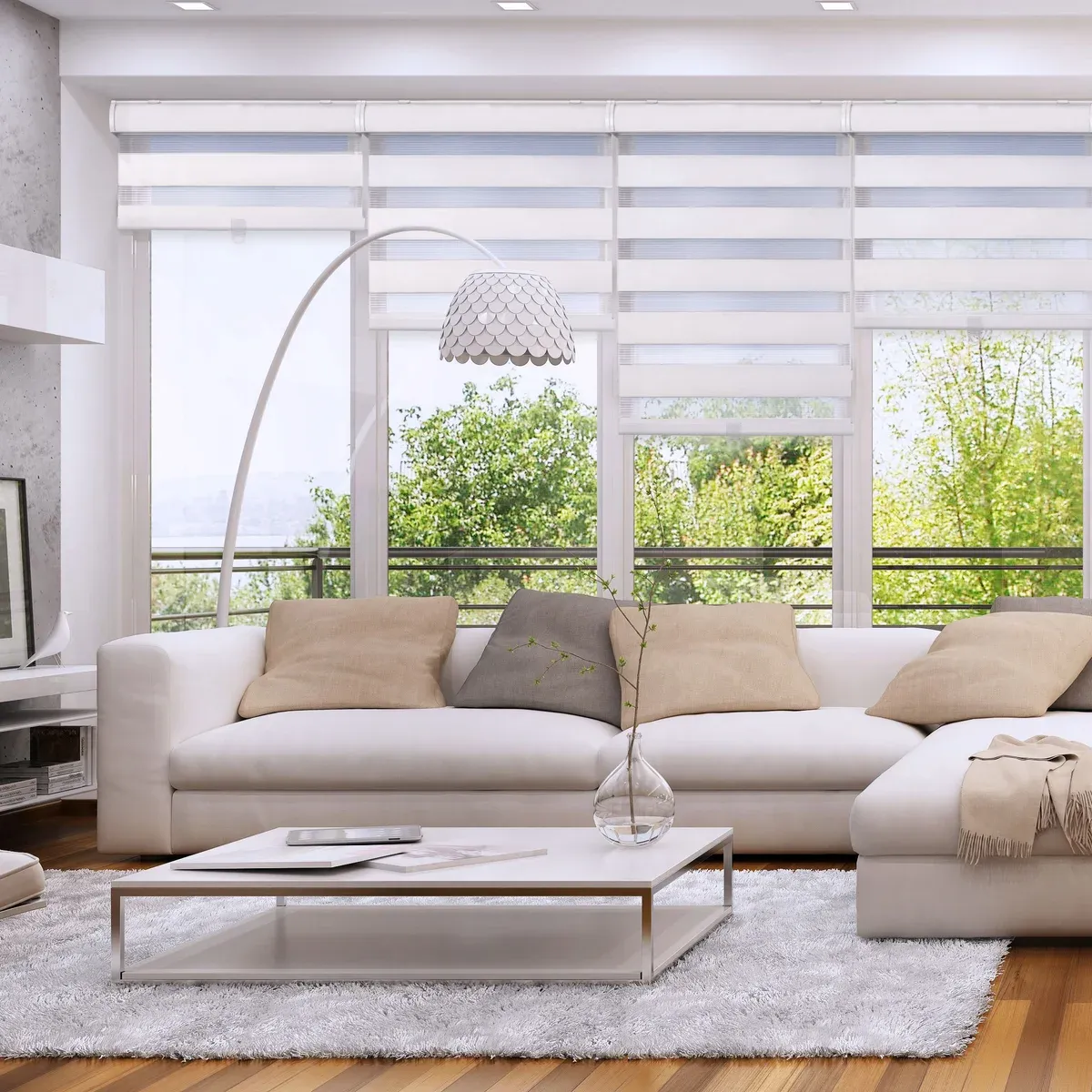 Zebra Sheer Weave Privacy Roller Blinds, Eggshell White Size: 34 in. W x 72 in. L