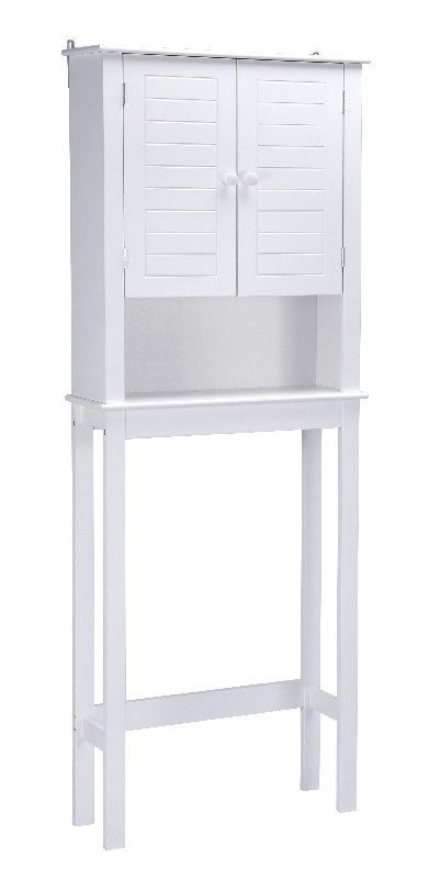 A&amp;E Bath and Shower SU-WHT-05 Axil V 24 Inch Above the Toilet Cabinet - White