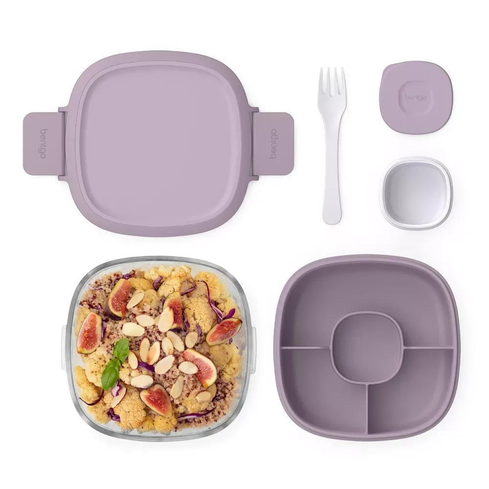Bentgo 61oz 6pc Glass All in One Salad Container Color