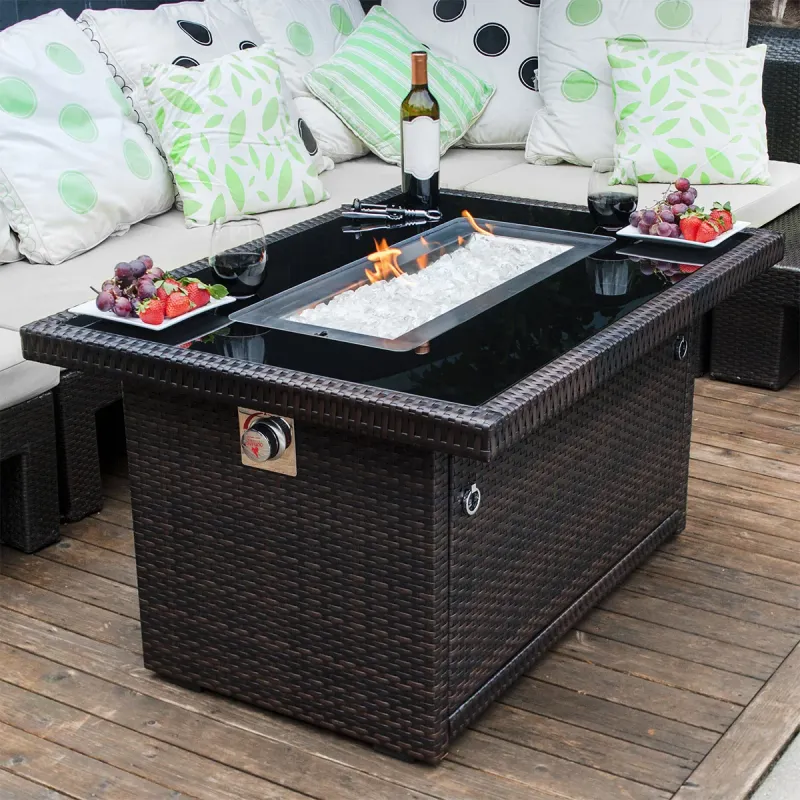 Outland Living Fire Table with Cover Colour: Brown