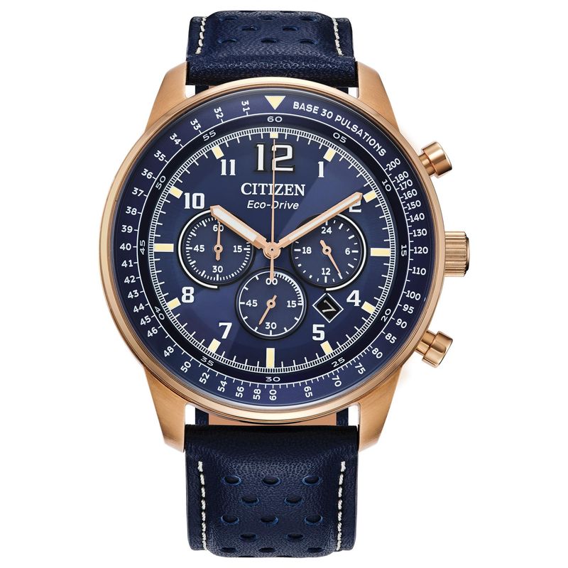 Citizen - CA4503-00L - Men&#39;s Eco-Drive Chronograph Rose Gold Watch