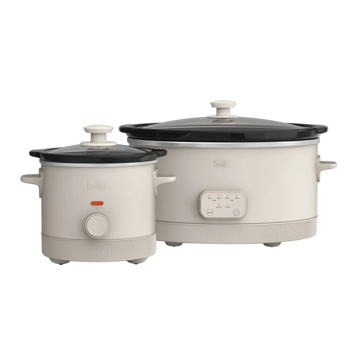 Bella 5.68 L (6 qt.) Programmable Slow Cooker with 1.89 L (2 qt.) Slow Cooker