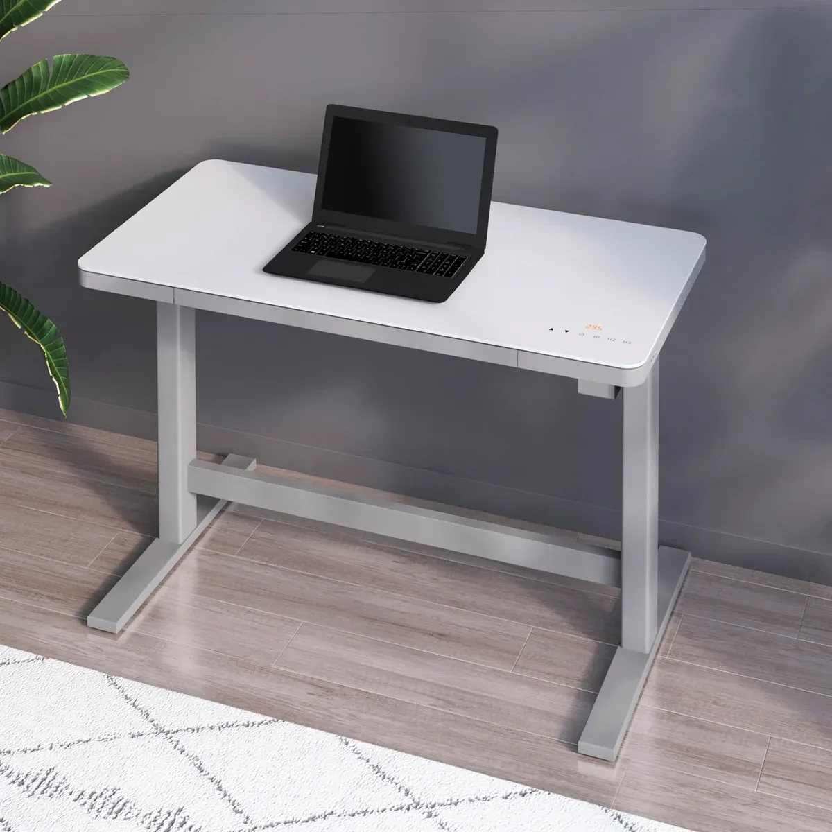 Tresanti Geller Adjustable Height 120.14 cm x 65.02 cm (47.3 in. x 25.6 in.) Desk Colour: White
