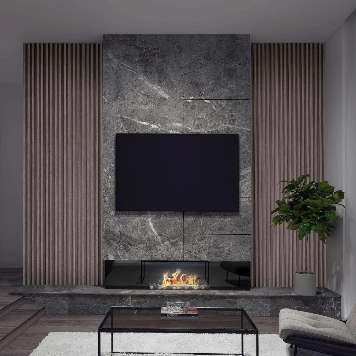 Artika - Panolok Slatted Wall Panels  Colour: Walnut
