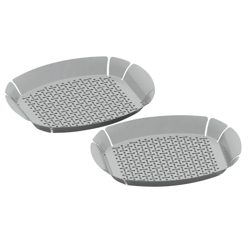 Stainless-steel BBQ Baskets, 2-pack(U)