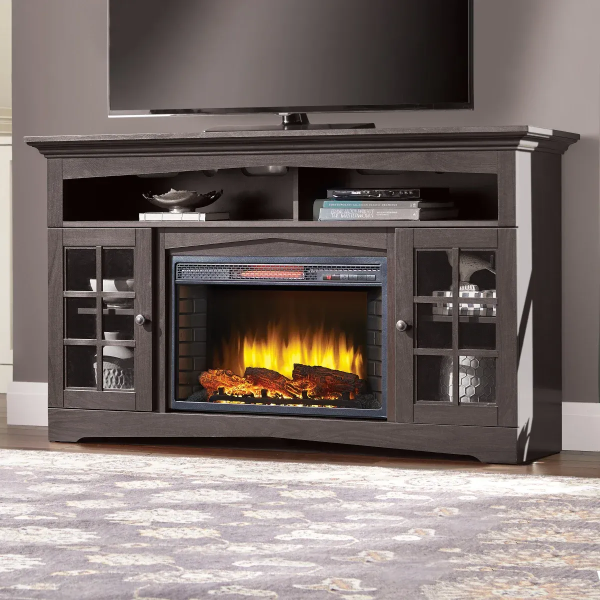 Muskoka Huntley 59 in. Media Electric Fireplace Colour: Brown