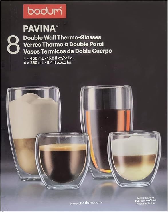 Bodum Duetto Double Wall Thermo Glasses 8pc