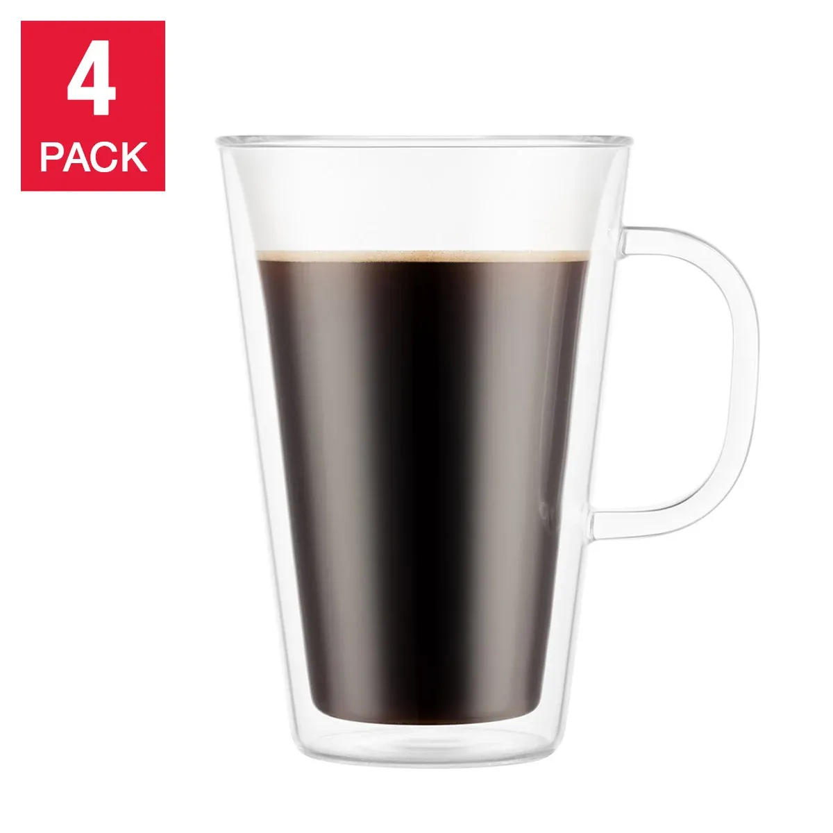 Bodum Canteen Double Wall 399 mL (13.5 oz ) Mug, Pack of 4