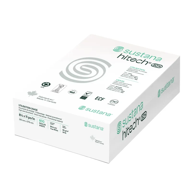 Sustana Hitech Printer Paper, Letter, 800SH 96/24 PAPER 30