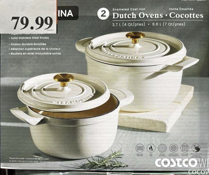 TRAMONTINA DUTCH OVENS 4 PC