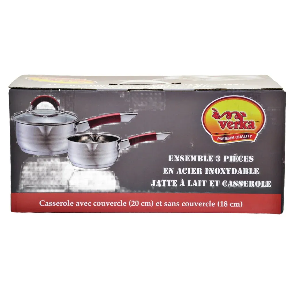 VERKA 3 PCS STAINLESS STEEL SET