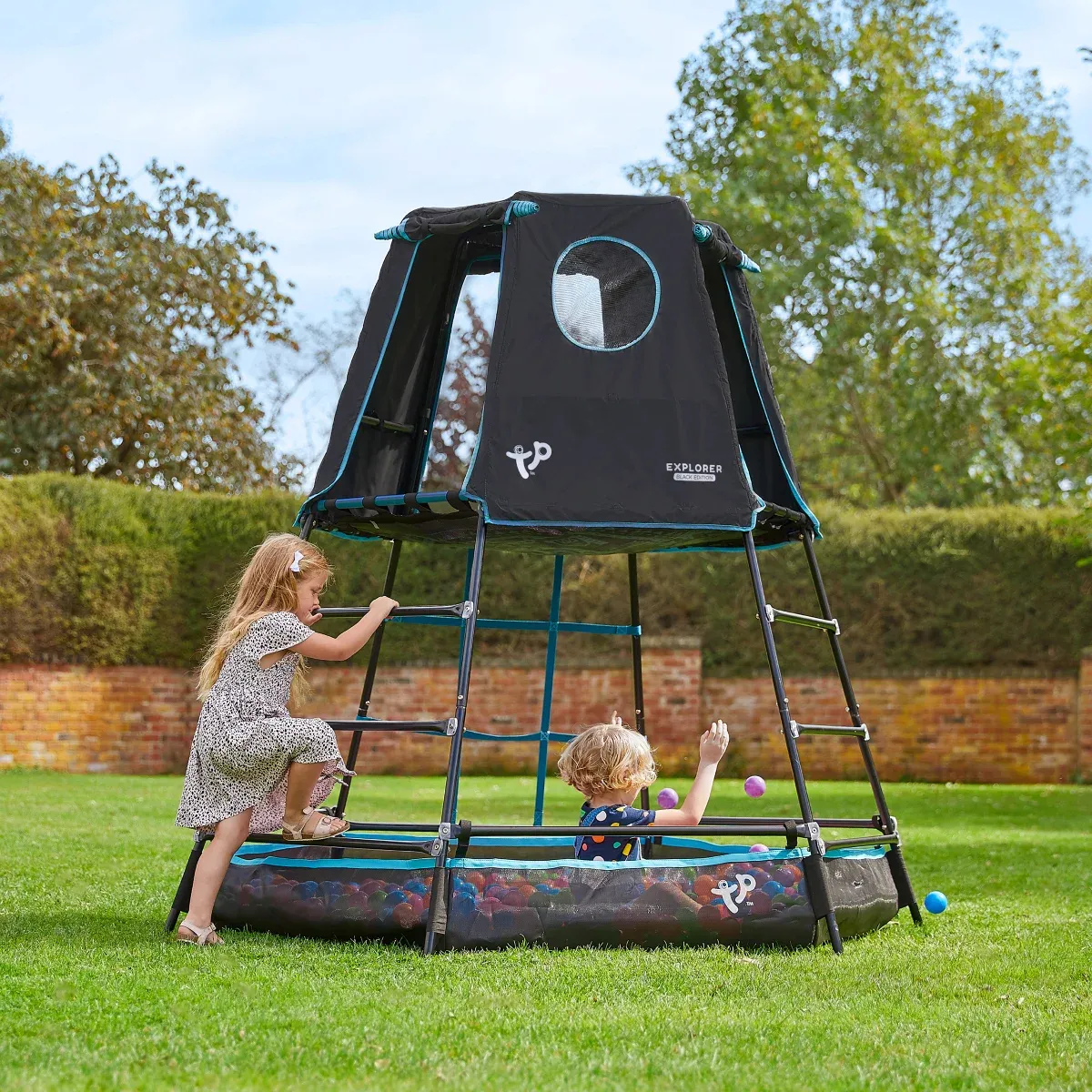 TP Black Explorer with Sandpit and Black Explorer Swing Arm