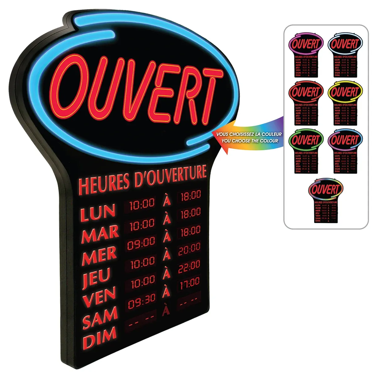 NEWON LED “OUVERT” Sign - French