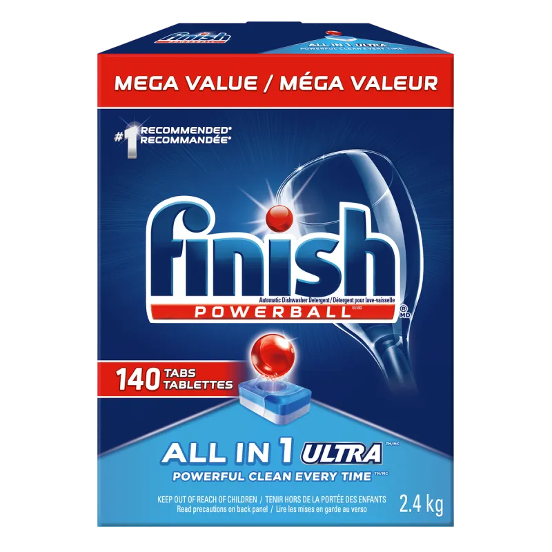 Finish Powerball Max in 1 Ultra Dishwasher Detergent Pack of 140