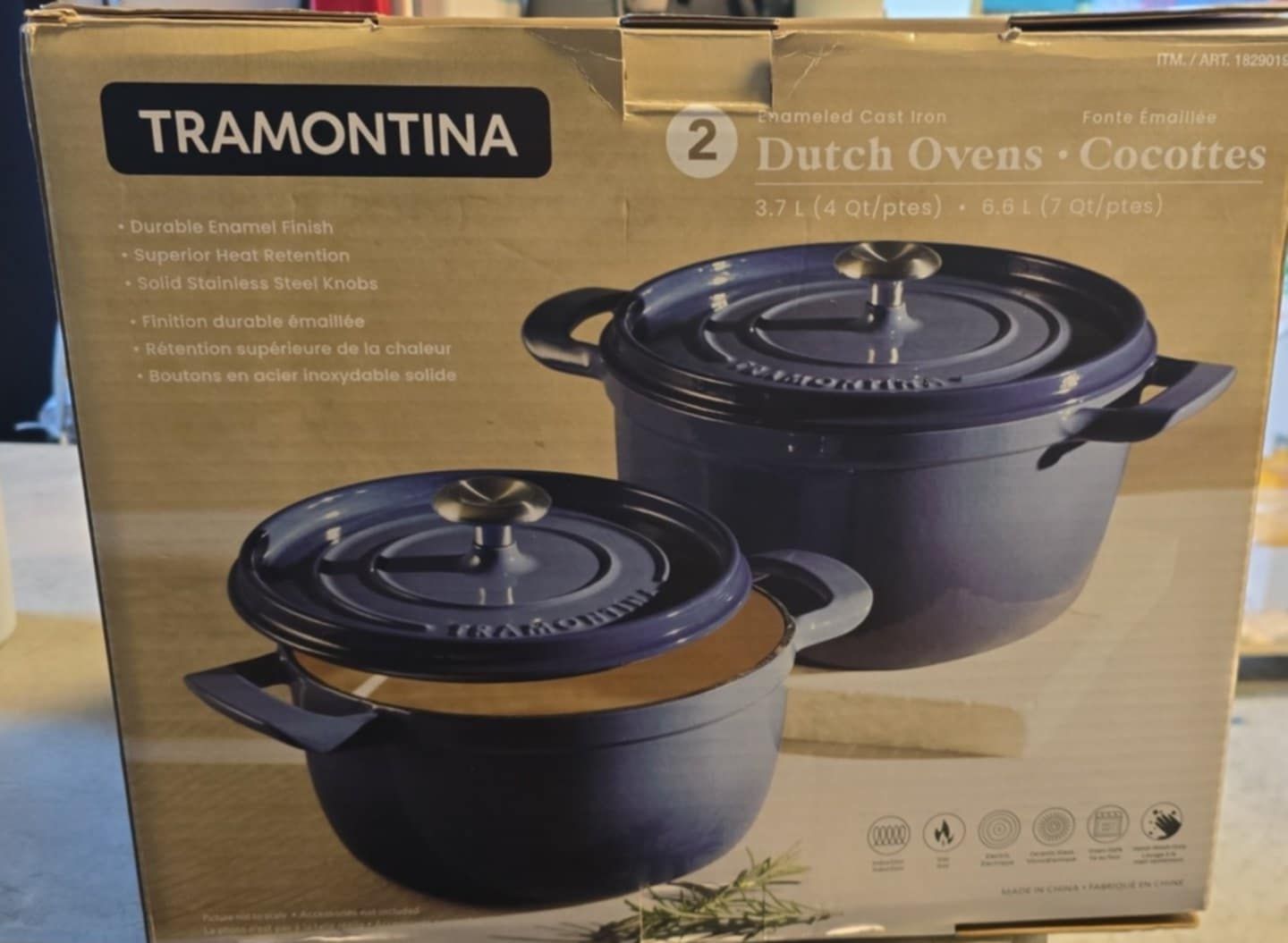 TRAMONTINA DUTCH OVENS 2PC color baby blue