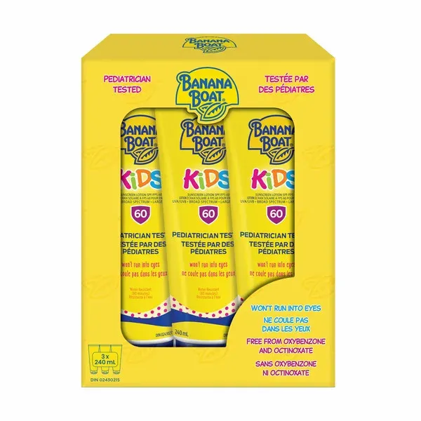 BANANA BOAT KIDS SUNSCREEN LOTION SPF 60 3 x 240mL