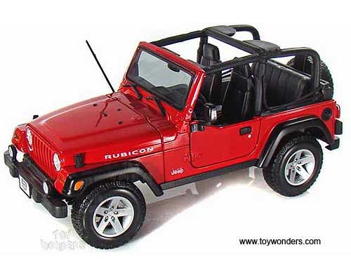 Maisto - Jeep Wrangler Rubicon (1/18 scale die cast model car, Red)