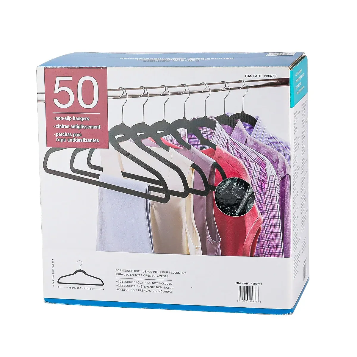 No Brand - Non-Slip Hangers - 50Pcs