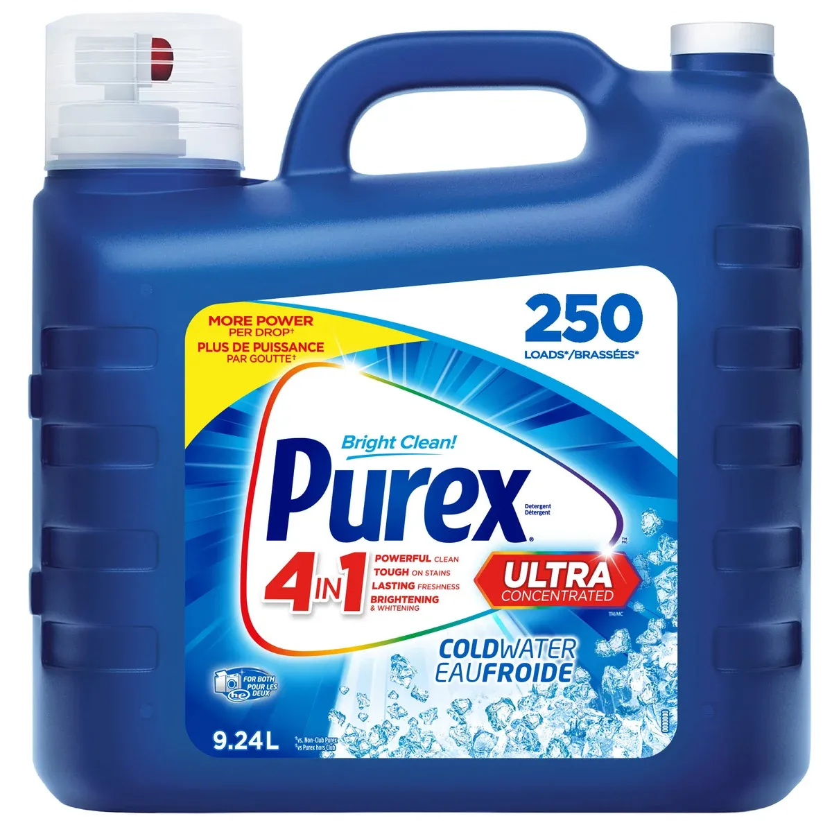 Purex Cold Water Ultra Concentrated Laundry Detergent, 250 Wash Loads 9.24L