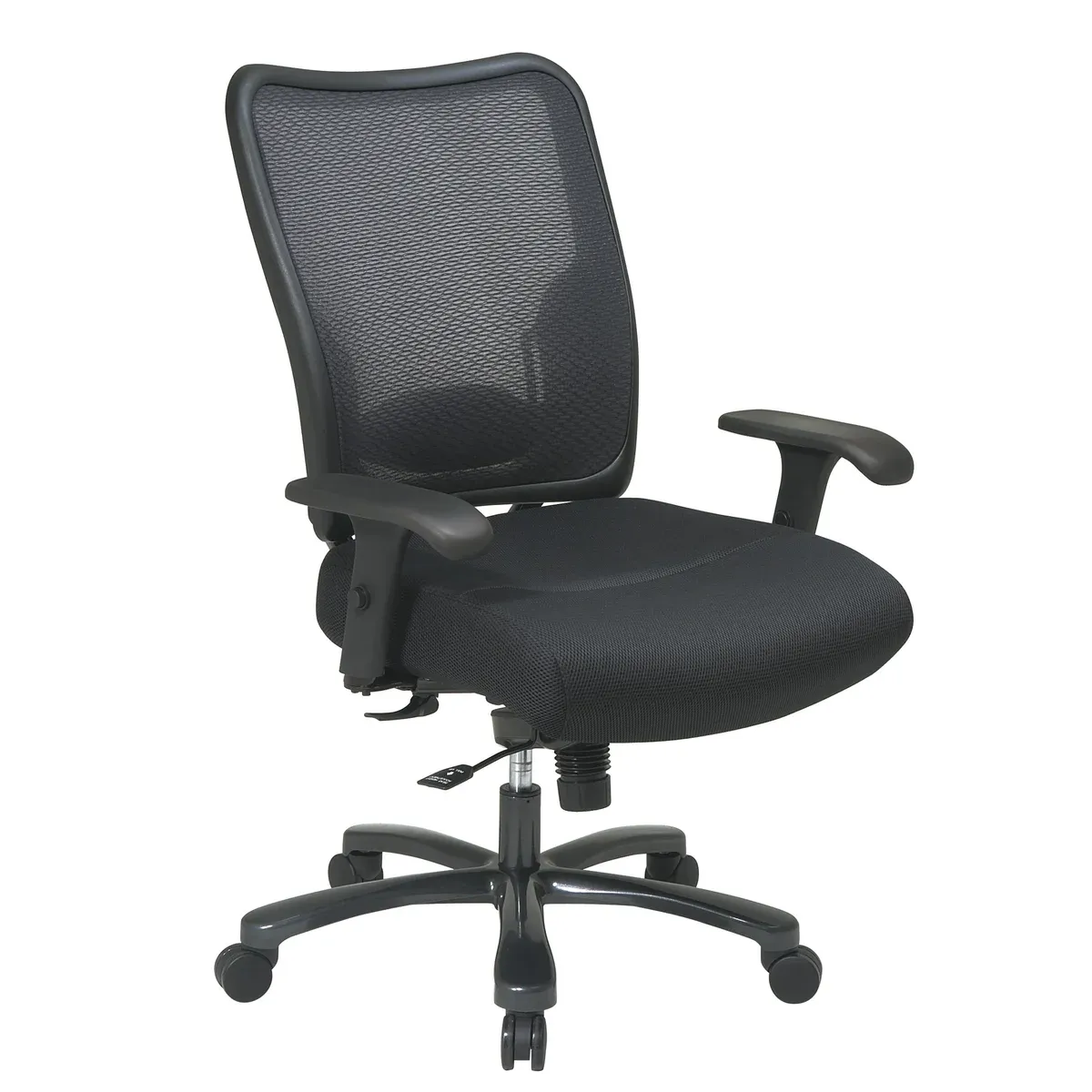 Big and Tall Double Air Grid Back Ergonomic Office Chair Colour: Black