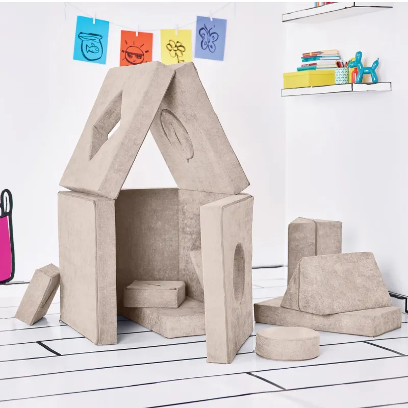 Yourigami Kids Convertible Play Fort Color: Beige