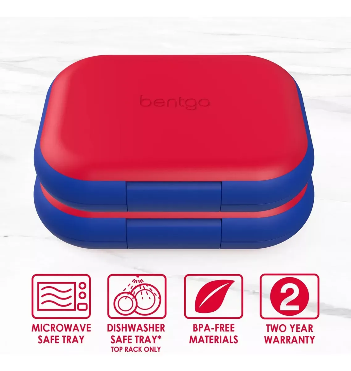 Bentgo Kids Chill Lunch Box, 2 PACK  Red