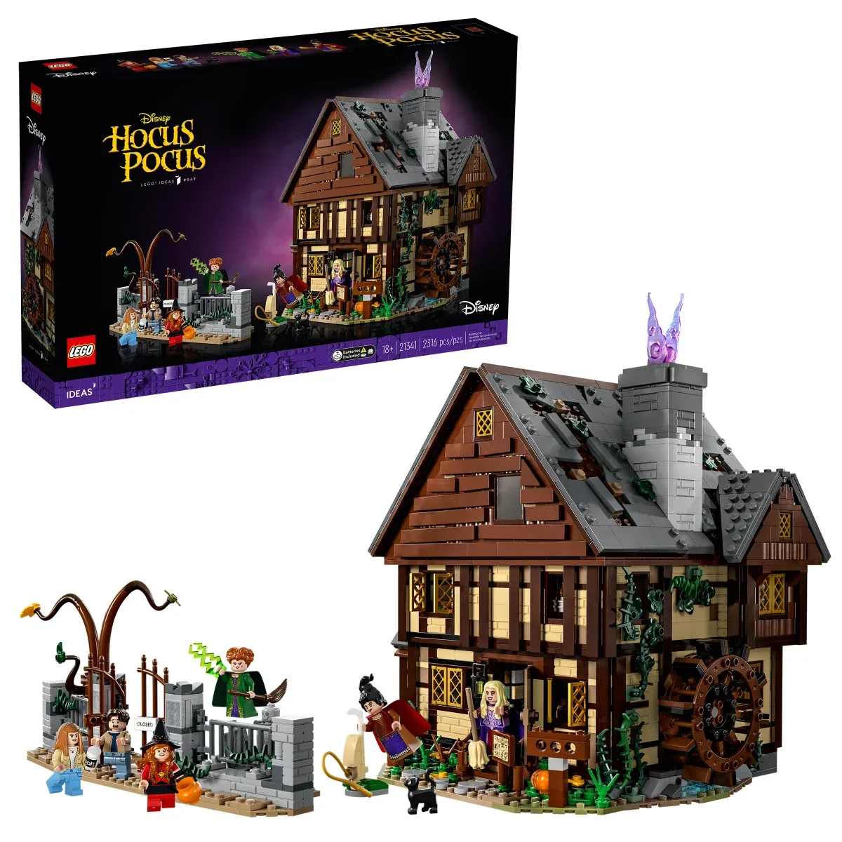 LEGO Ideas Disney Hocus Pocus: The Sanderson Sisters&#39; Cottage 21341