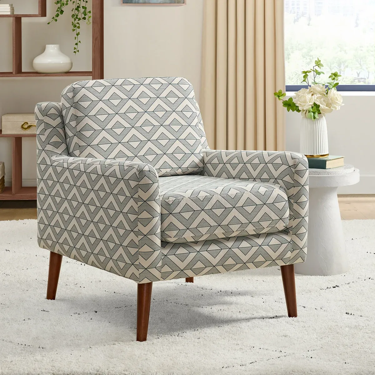 Emerson Fabric Accent Chair Colour : Green