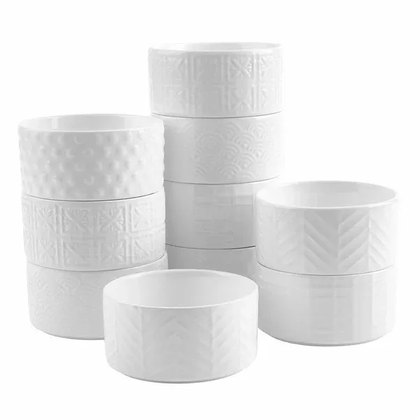 trudeau porcelain bowl set 10pc
