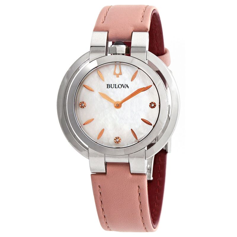 Bulova Rubaiyat Quartz White Mother of Pearl Dial Ladies Watch Item No. 96P197