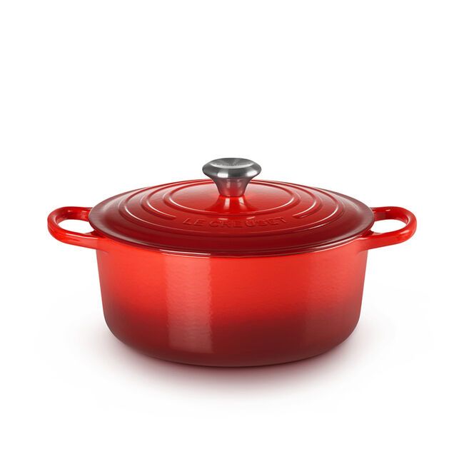 Le Creuset Enamelled Cast Iron Braising  Round Dutch Oven with lid- 5.3 L Colour : Red