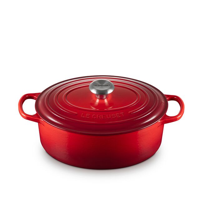 Le Creuset Enamelled Cast Iron Braising  Oval Dutch Oven with lid - 4.7 L Colour : Red