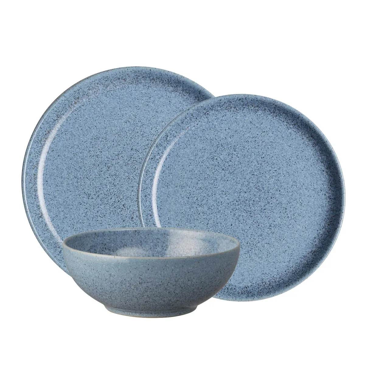 Denby Studio Blue Flint Stoneware Dinnerware Set, 12-piece