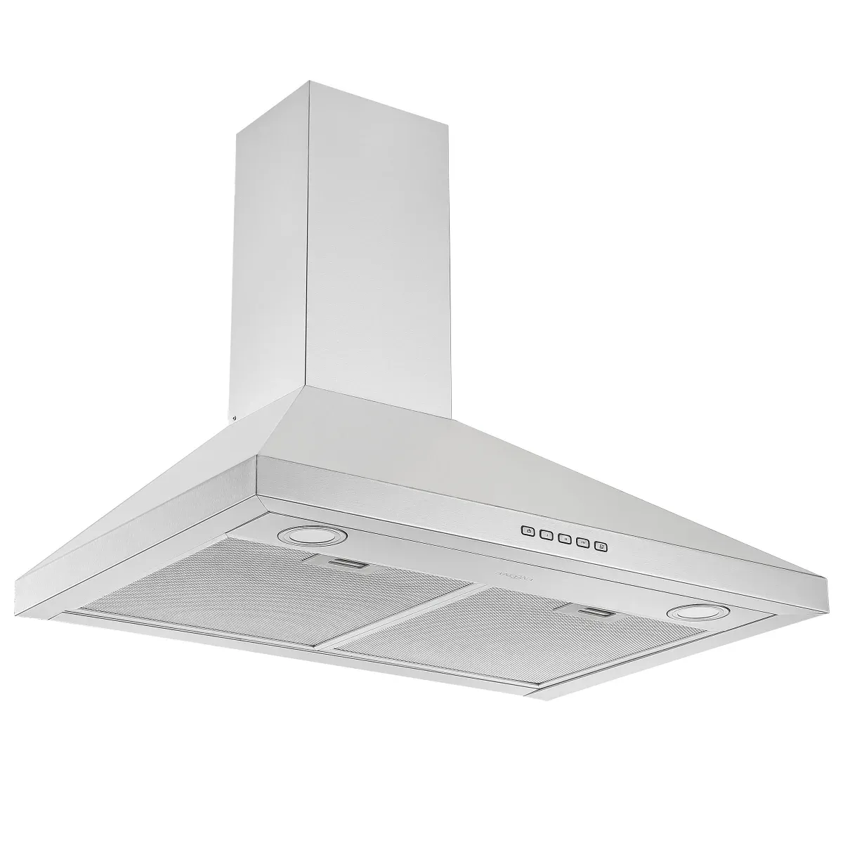 Ancona Stainless Steel Convertible Wall-Mounted Pyramid Range Hood, 440 Max CFM Range Hood Size