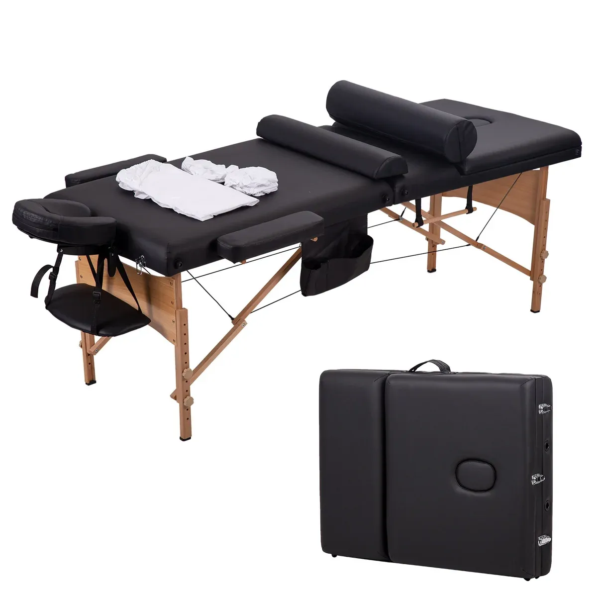 Best Massage 28-in. Spa Portable Massage Table, with Adjustable Backrest