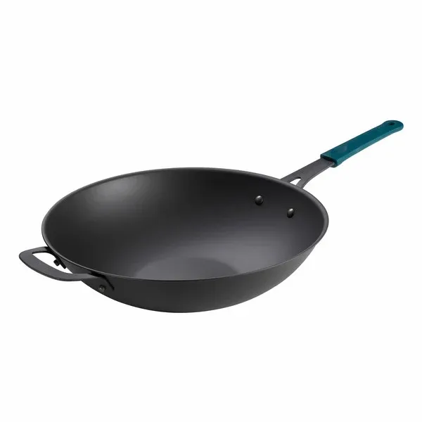 TRAMONTINA CARBON STEEL WOK 14 IN
