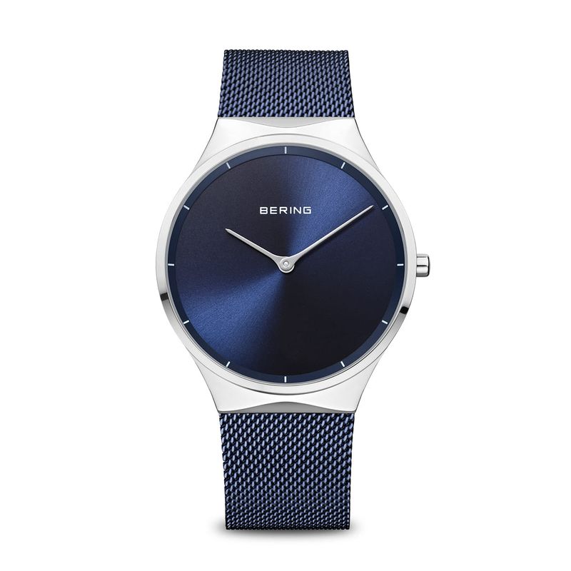Bering Orologio unisex Strappo blu Case argento