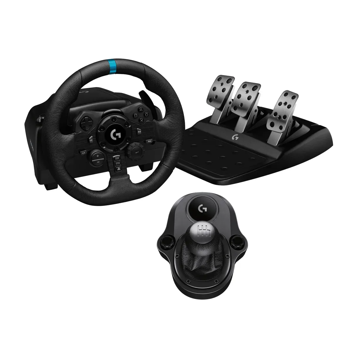 Logitech G Driving Force Racing Simulator Bundle with G923 TrueForce Feedback Steering Wheel, Pedals &amp; Shifter - Playstation 5