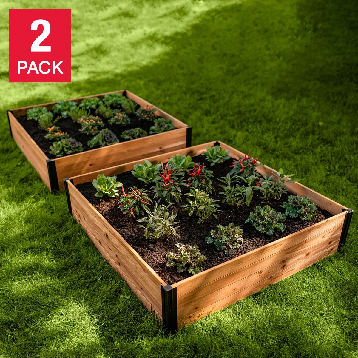 Mezza 4 ft. x 4 ft. Garden Bed, 2-pack