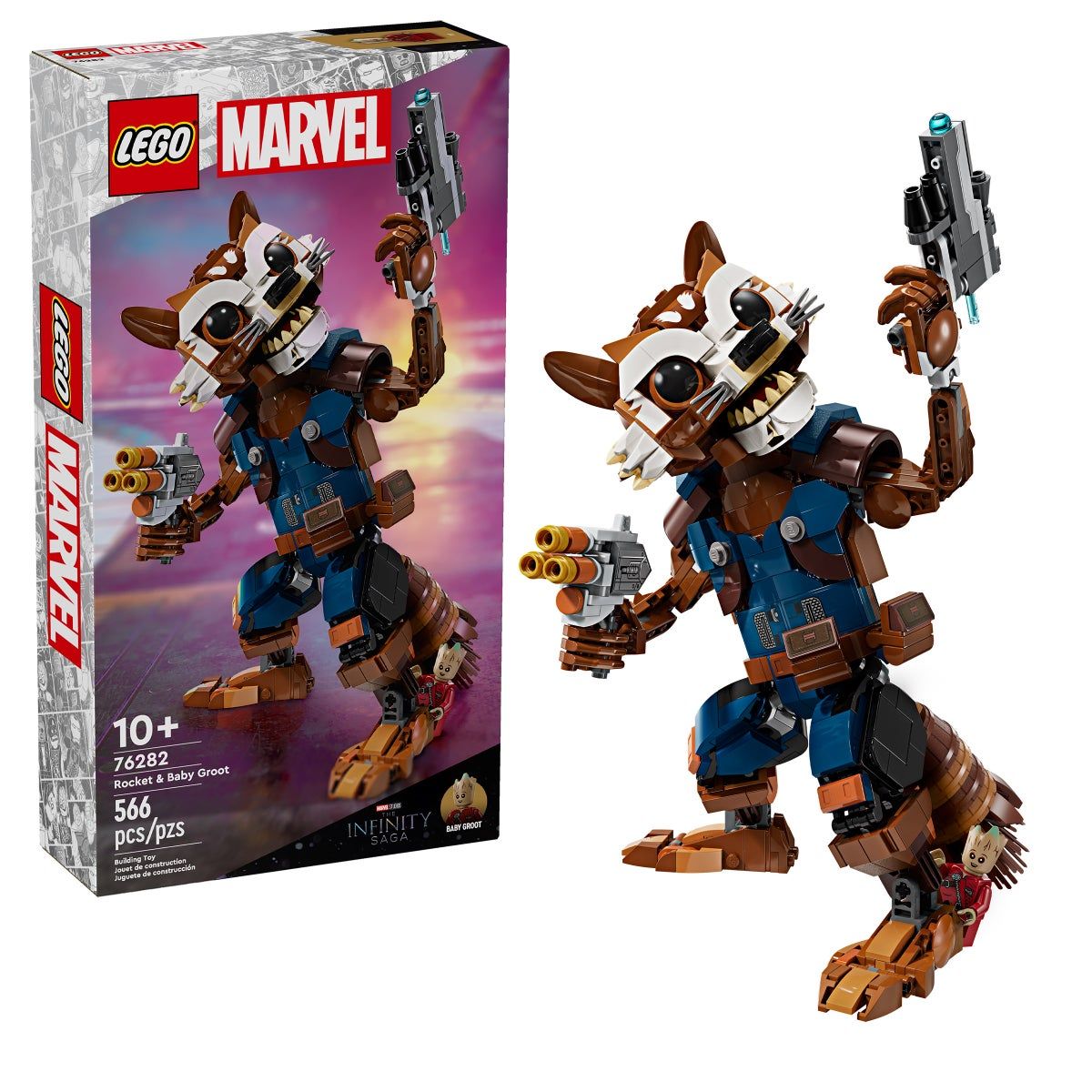LEGO Marvel Rocket &amp; Baby Groot Minifigure 76282