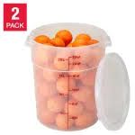 Cambro 22 Quart Bucket (20.8 L) with Lid Pack of 2