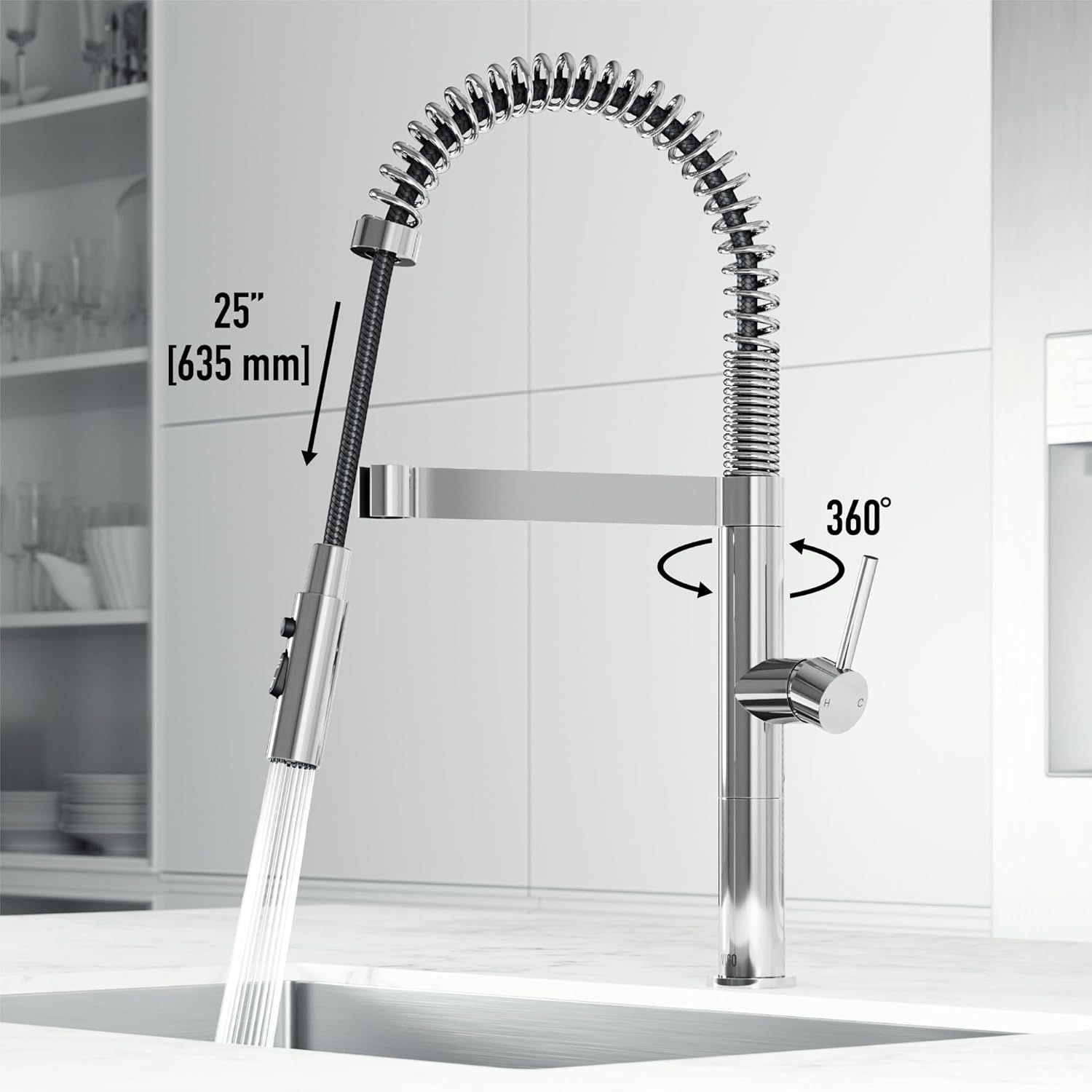 VIGO Pull-Down Sprayer Kitchen Faucet