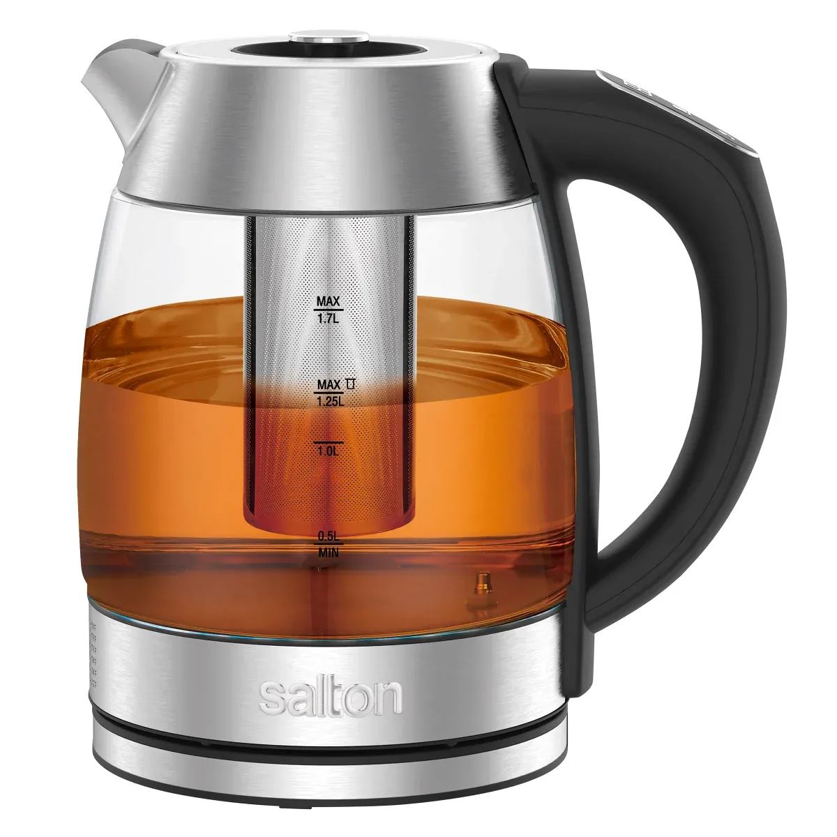 Salton Variable Temperature Touch Control Kettle 1.7 L with Removable Tea Steeper