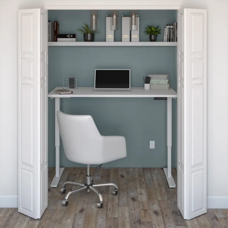 Bestar Viva Modern 150.6 (59.3 in.) Height Adjustable Desk White
