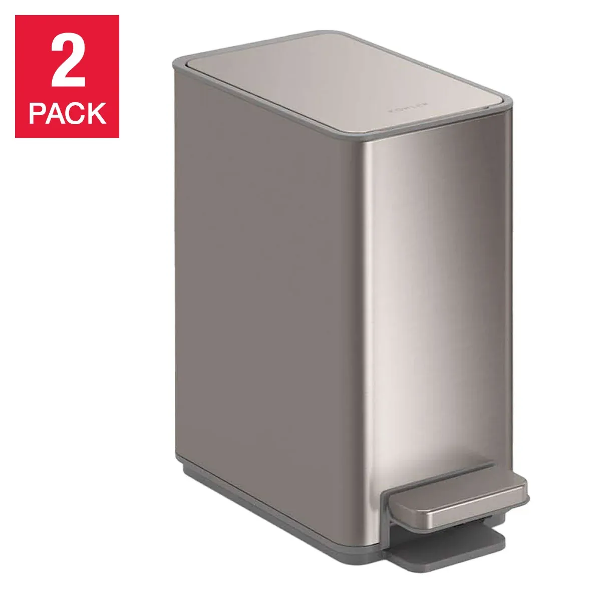 Kohler 6L Stainless Steel Step Trash Can 2-pack