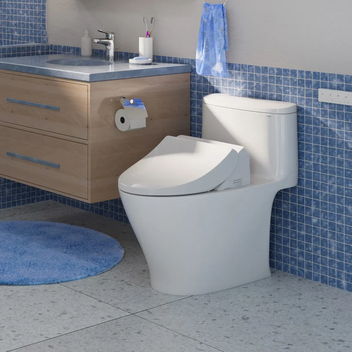 TOTO WASHLET Electronic Elongated Bidet Toilet Seat Colour White